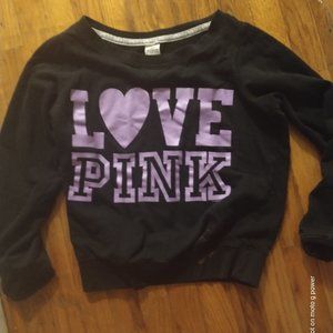 Vs pink logo sweatshirt black/purple